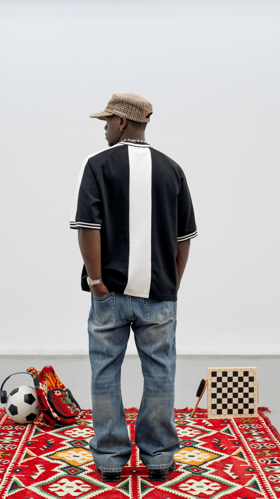 'TURKEY' black and white cotton jersey
