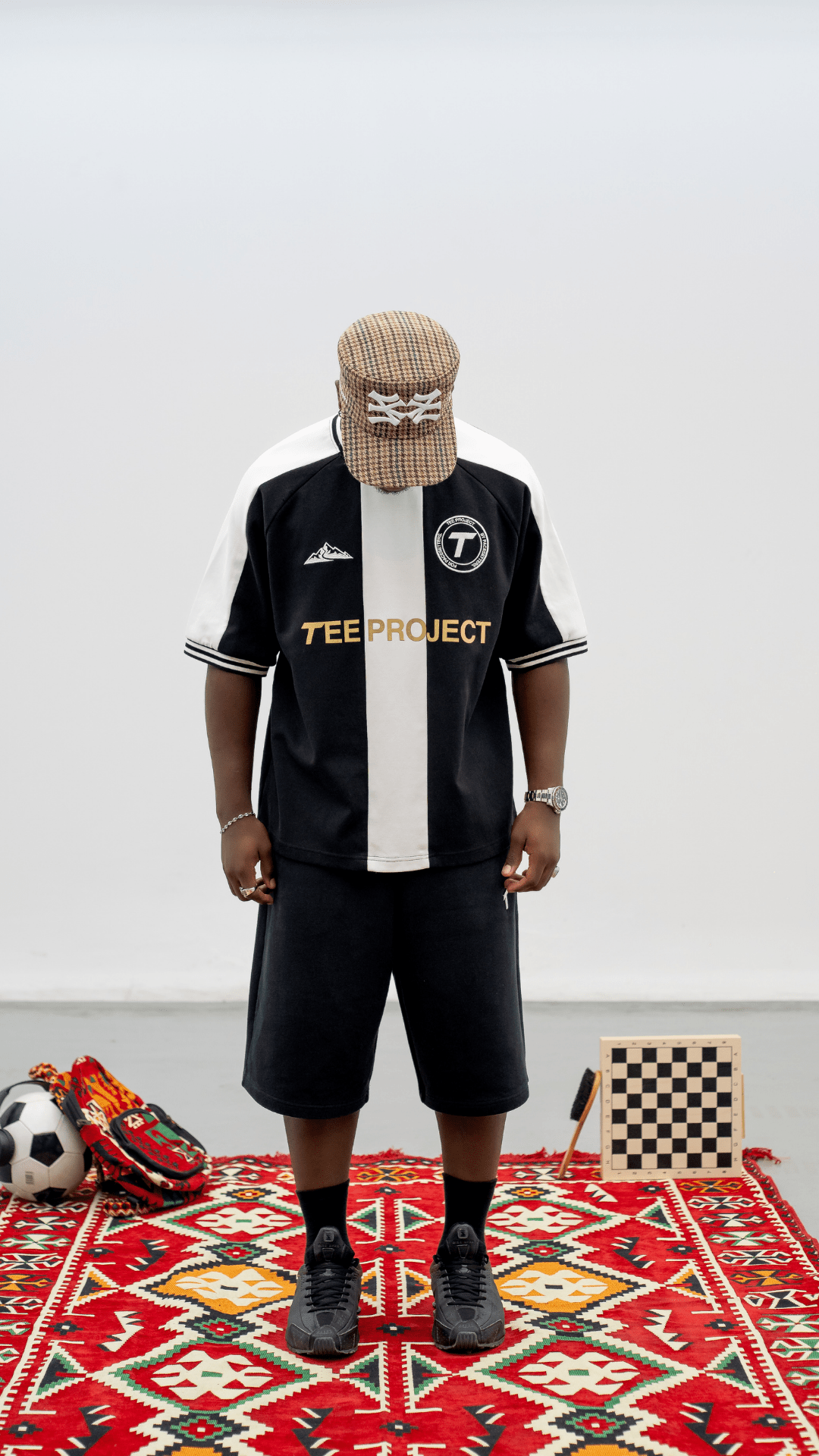 'TURKEY' black and white cotton jersey