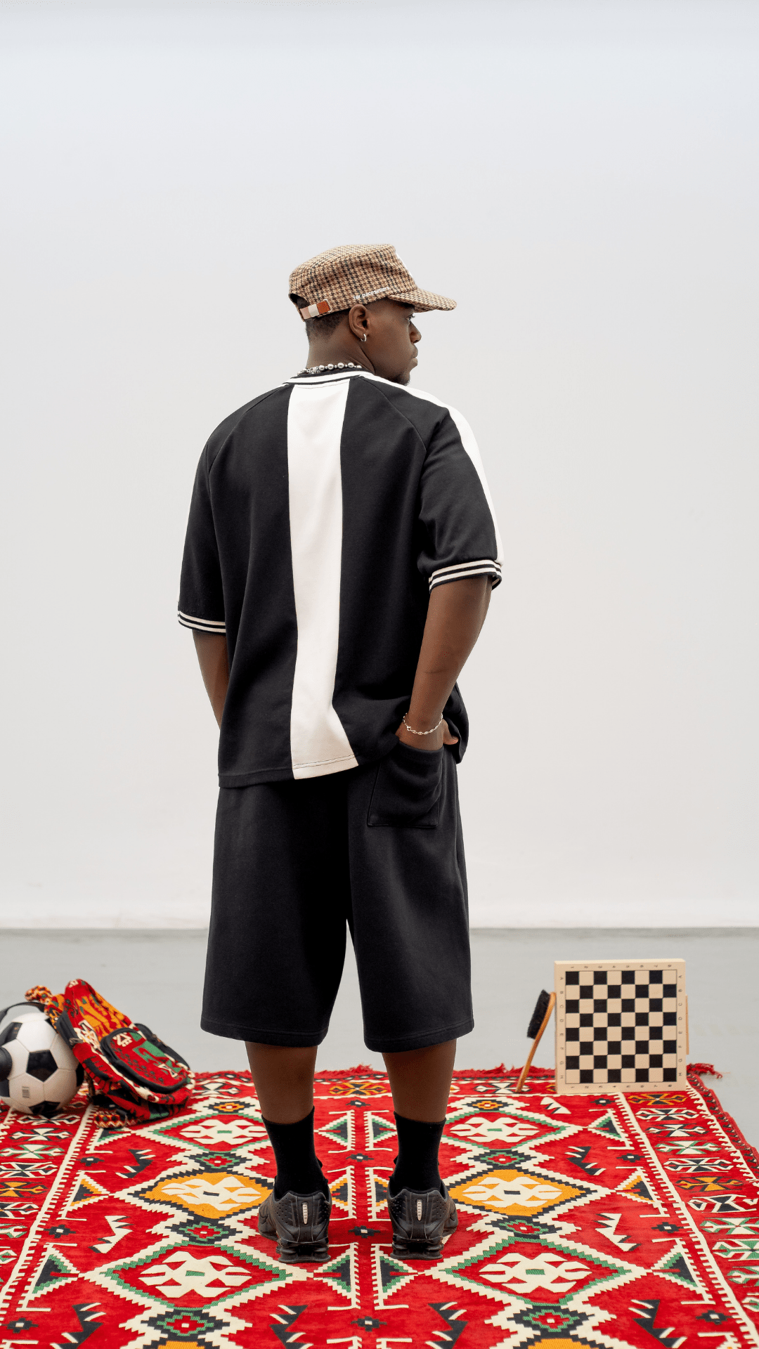 'TURKEY' black and white cotton jersey