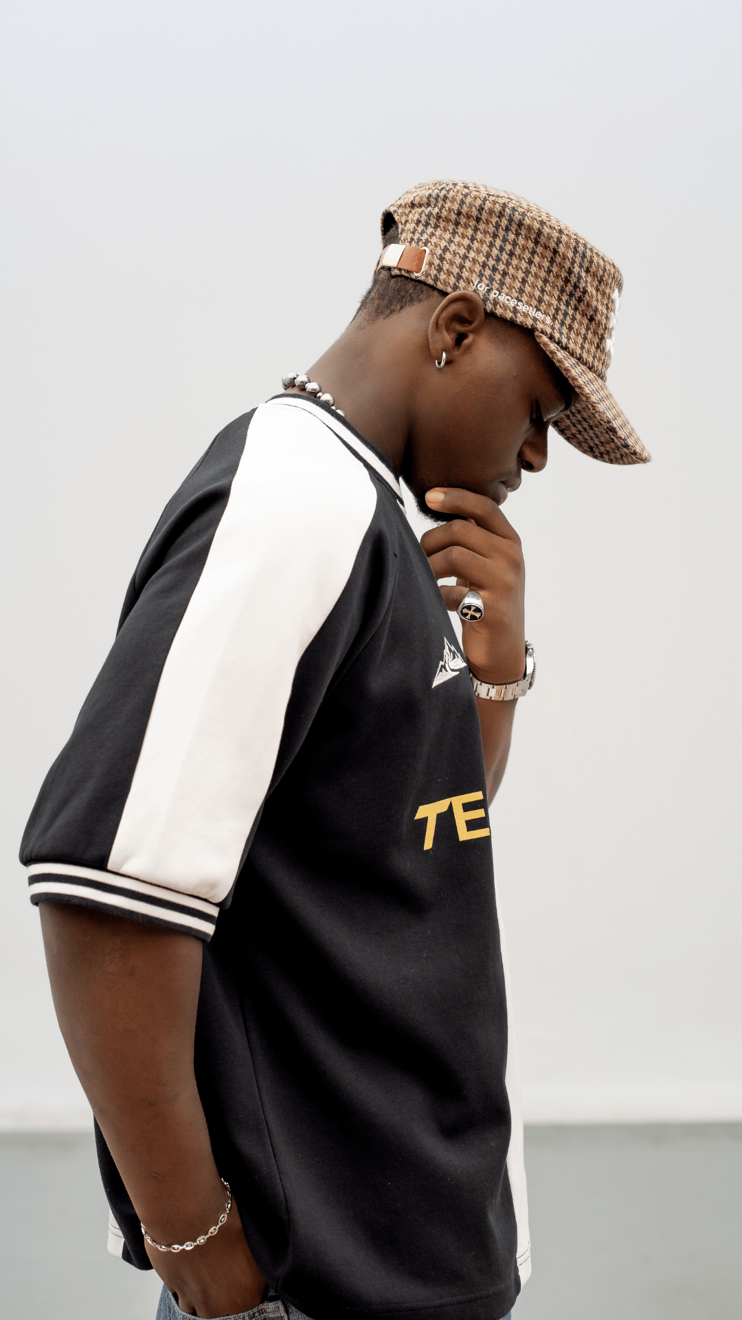 'TURKEY' black and white cotton jersey