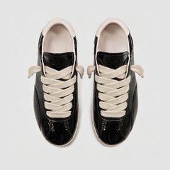 Crackled Glossy Leather Sneaker 3