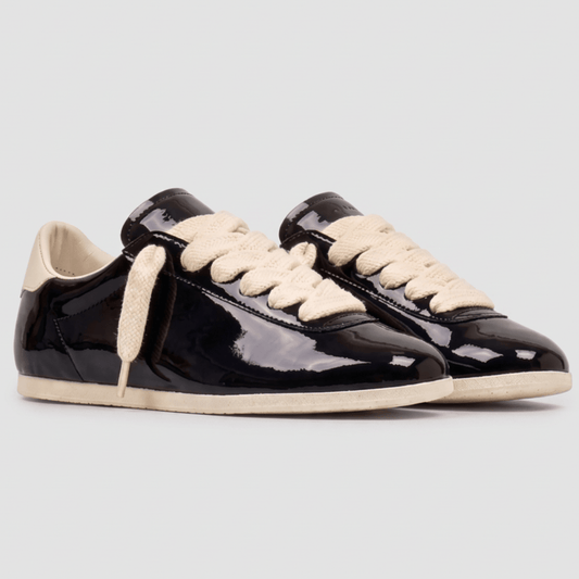 Patent Glossy Leather Sneaker - angled pair