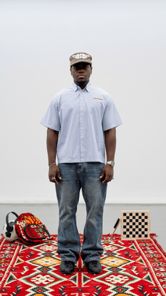 'TURKEY' striped blue shirt 3